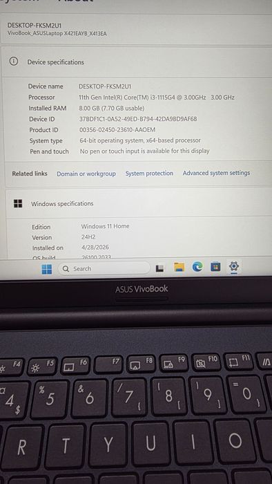 Laptop Asus VivoBook 14 i.3 1115G4 8 gb ddr4