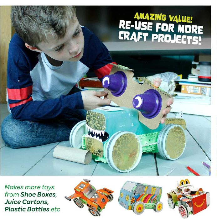 Детски комплект за изработка на кола от екологични материали