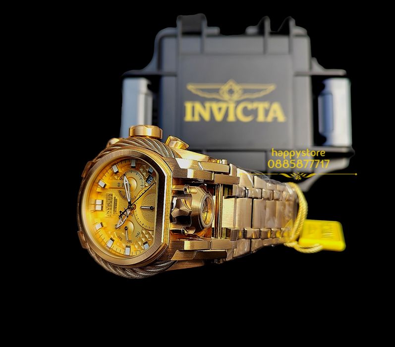 часовник INVICTA Magnum Gold 52 mm, Инвикта нов