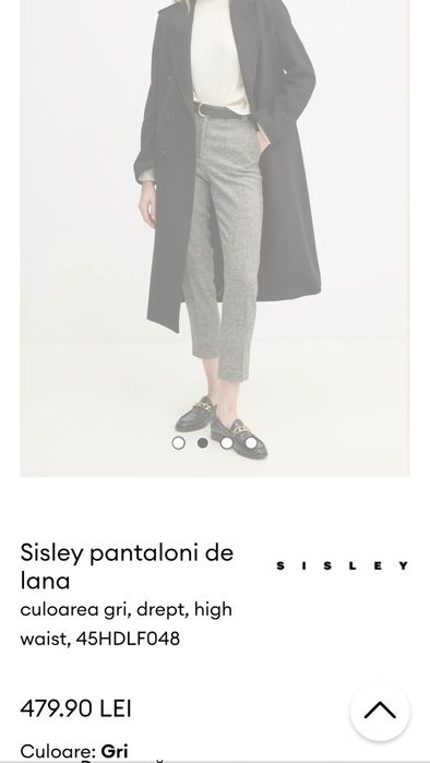 Pantaloni eleganti lână Sisley