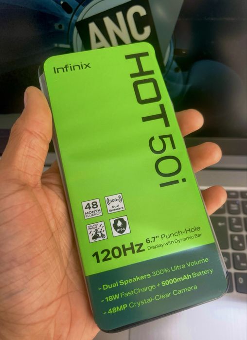 Smartfon Infinix Hot 50 i, Xotirasi: 12/128 GB, Muddatli to’lovga bor.