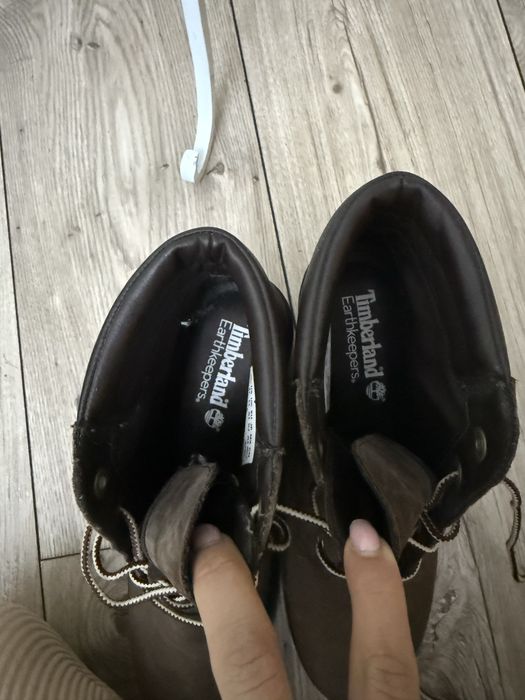 Timberland боти кожа велур на ток 39.5 чанта естествена кожа