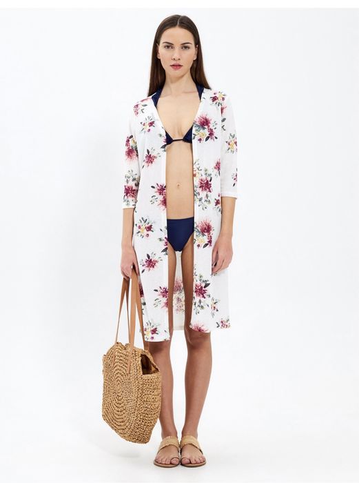 Blazer lung cu imprimeu floral 36