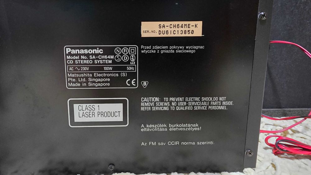 Panasonic SA-CH64M Sistem stereo Multi-CD Casetă Radio