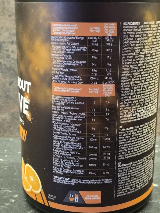 Pre-workout Gold Nutrition 1kg