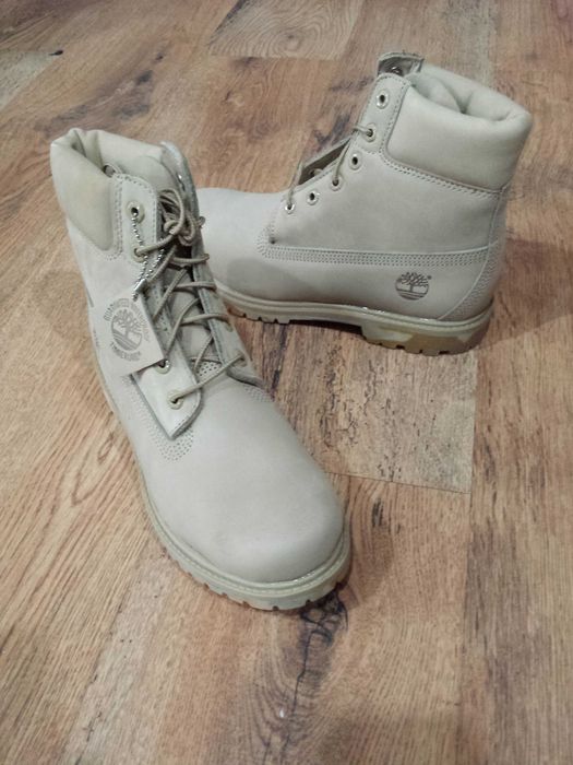 Bocanci TIMBERLAND 6 inch originali piele nubuck waterproof crem/ivoire superbi 40/41/41.5