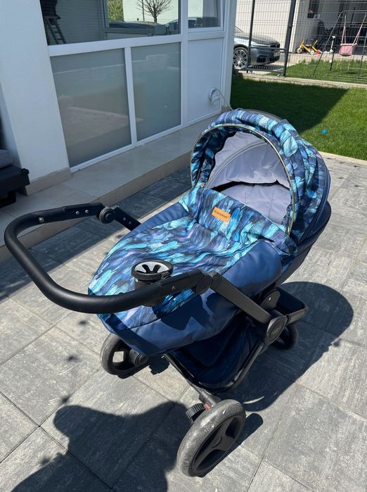 Krausman – Carucior 3 in 1 Topaz Lux Dark Blue LIMITED