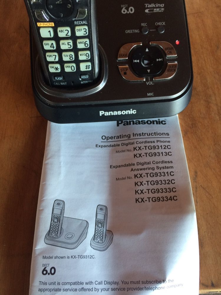 Panasonic KX-TG9331CT Dect 6.0 Cordless Phone & Answering Machine