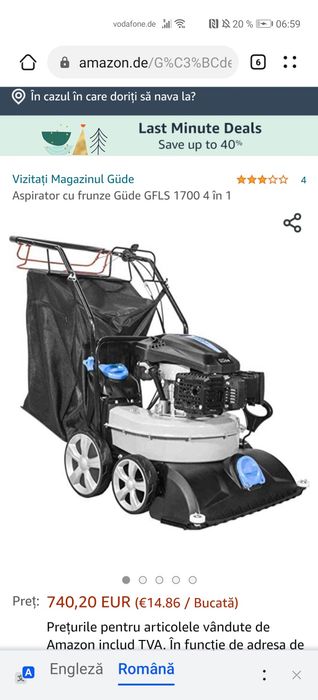 Aspirator de frunze industrial 4 in 1 gude