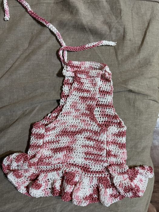 Шапка для собаки, вязанное платье