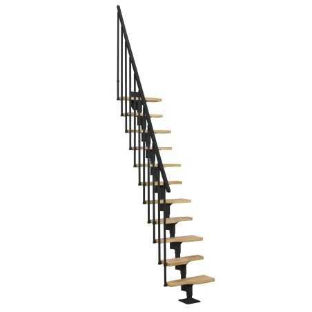 Вътрешно метално стълбище | Модулно стълбище за етаж | Антрацит