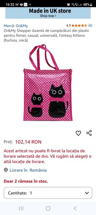 Sacoșă/ geantă cu pisici,casual sau plajă, plastic dur,amuzantă,nouă.