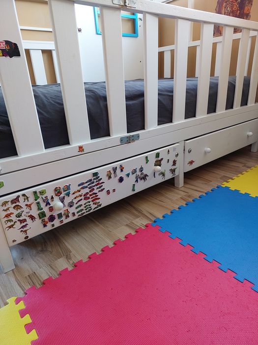 Pat copii + saltea 120x200cm