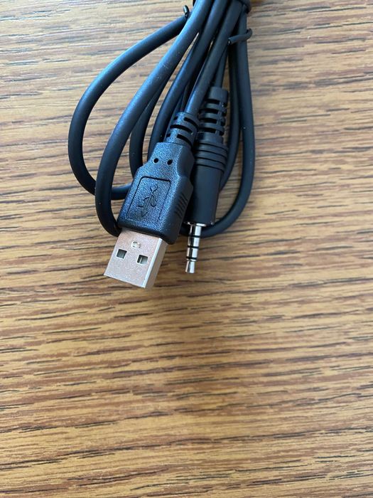 Cablu Date USB 2.0 la Jack 3.5 mm, Negru