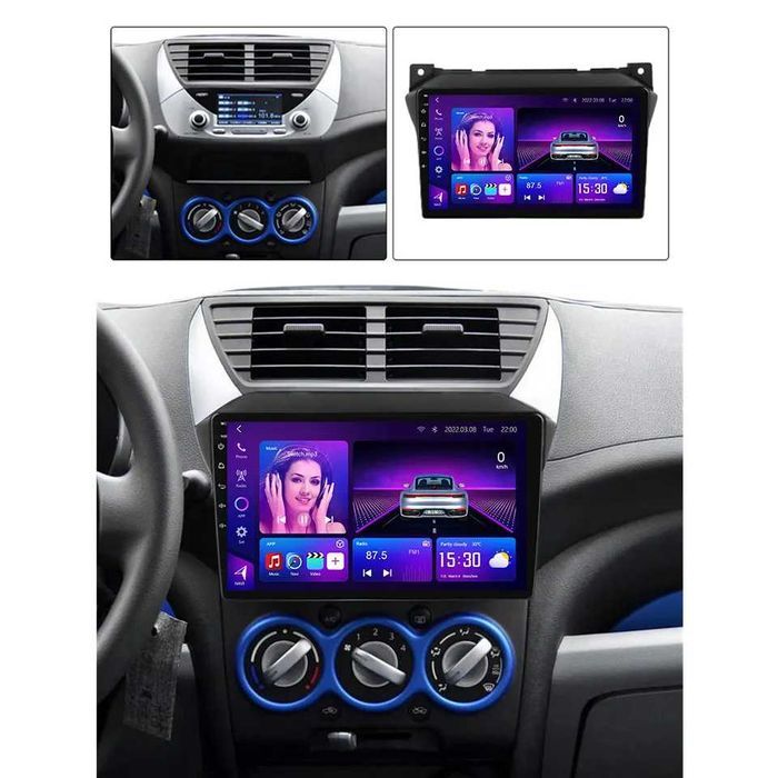Navigatie Android 14 Suzuki Alto 2009-2016 1/8 Gb Waze CarPlay +CAMERA