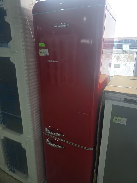 Нов Bomann ретро комбиниран хладилник/фризер KGR 7328.1 червен