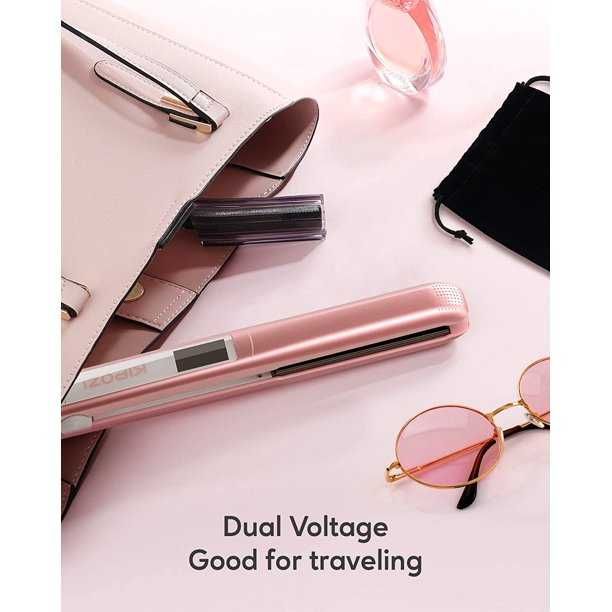 KIPOZI Профессиональный титановый утюжок с цифровым ЖК-дисплеем