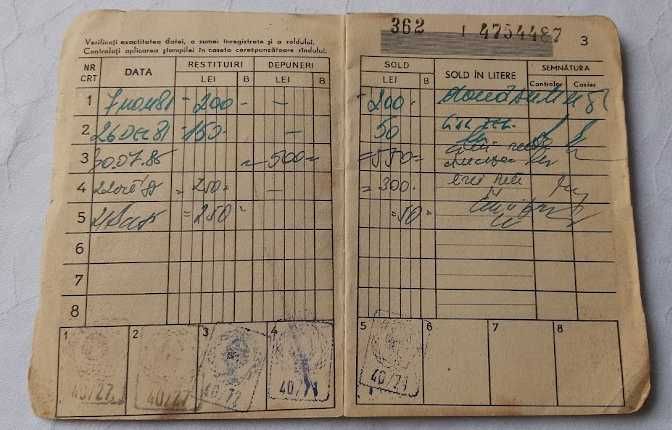 Libret de Economii CEC (1970-1985)