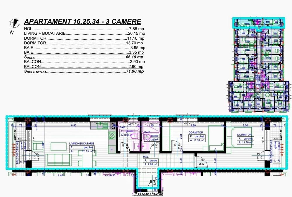 Apartament trei camere ultracentral