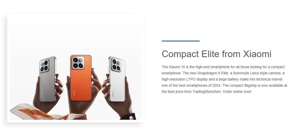 Нов Xiaomi 15 12/256 черен; 6.36" OLED; 3x50mpx Leica; SD8 Elite; 5400