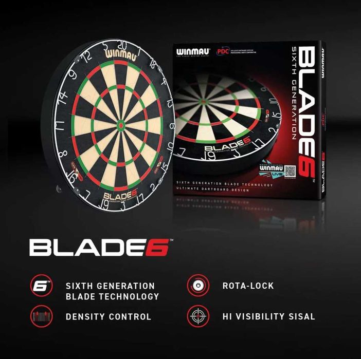 Set Tinta Darts Winmau Blade6 Protectie Perete 2 Seturi de Sageti