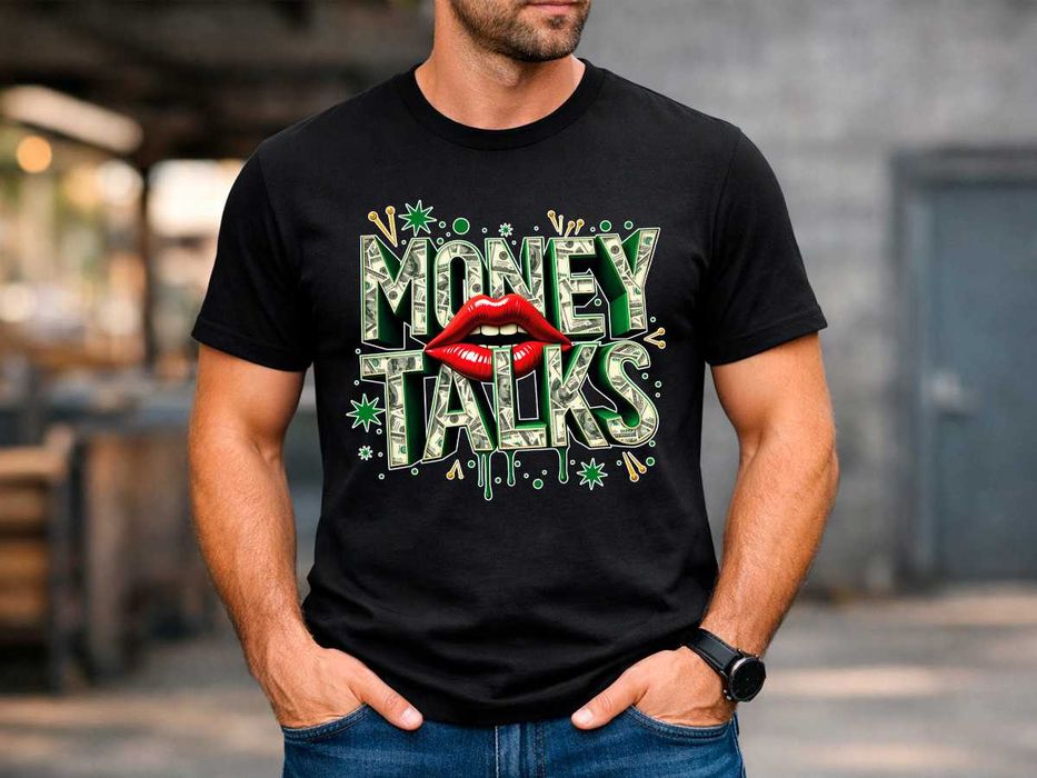 Мъжка тениска „Money talks“