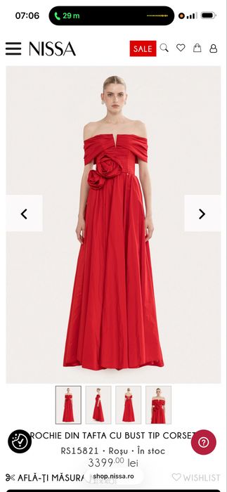 Rochie din tafta Nissa