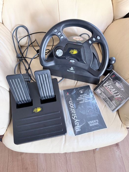 Play Station 1 ( ps1 ) волан с педали и игра