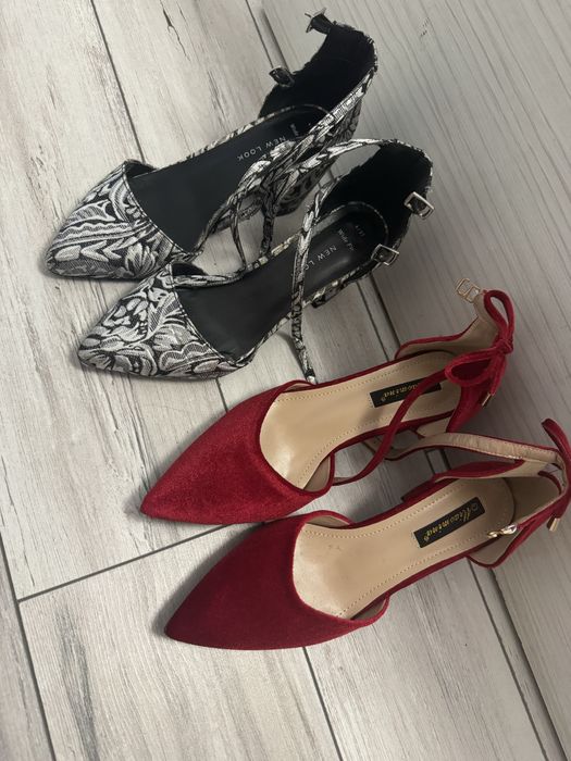 Pantofi broderie catifea burgundy visinii 38