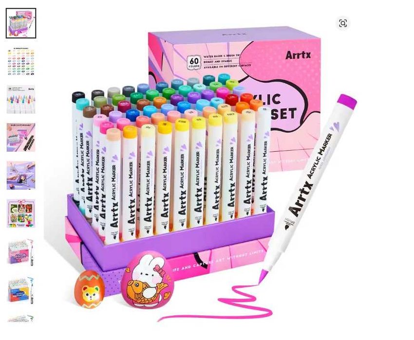 Маркери Acrylic Marker Set 60 цвята