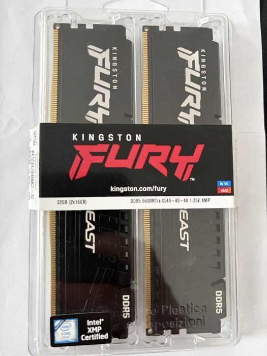 Vand memorii ram Kit 2x16GB (32GB) Kingston Fury Beast DDR5