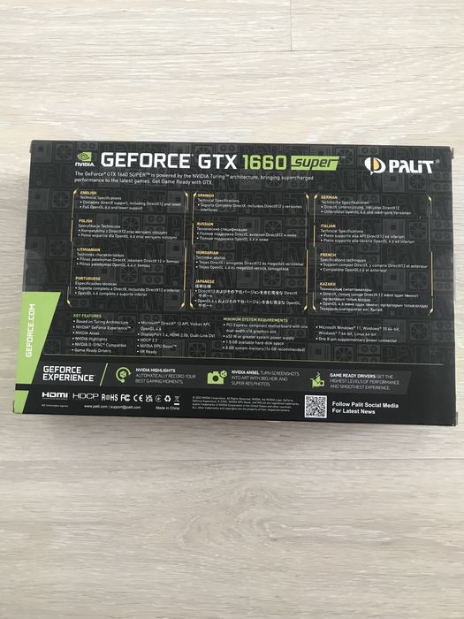 Видеокарта Geforce gtx 1660 super