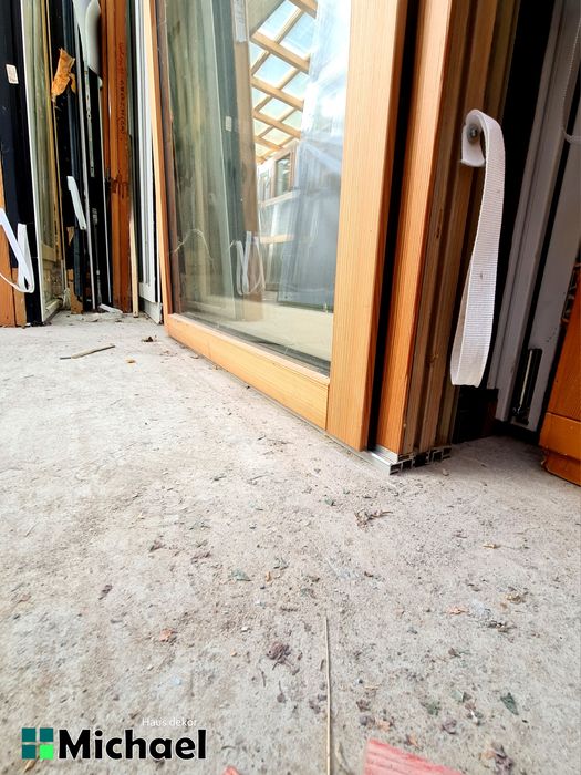 Usa terasa lemn,TRIPAN, 1.08 x h 2.11 , Internorm Austria ( LVIII )