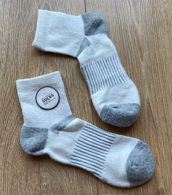 Sosete termice din lână merino, 3 perechi, marime 36-42, albe, noi