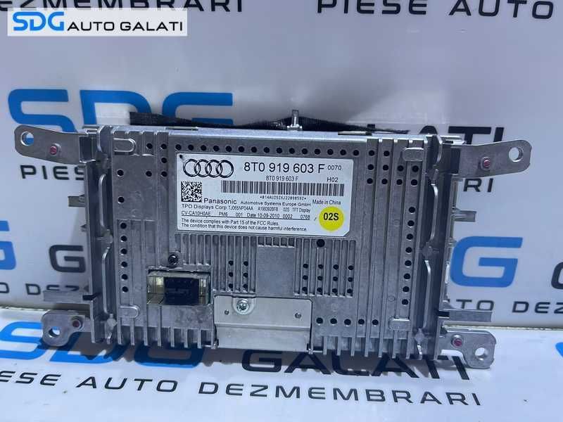 Display Ecran Afisaj MMI CD Player Navigatie Audi Q5 2010 - 2015 Cod 8T0919603F [L6581]