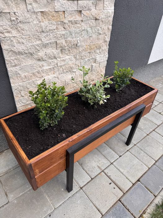 Jardiniera ghiveci lemn gradina curte