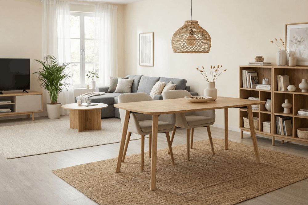 Masa Fusse, blat aspect lemn, 178 cm