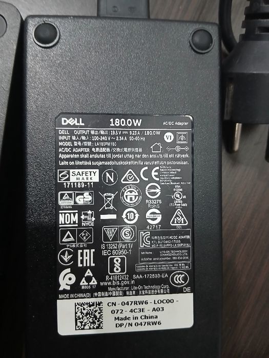 Dell WD19DCS alimentator 180W