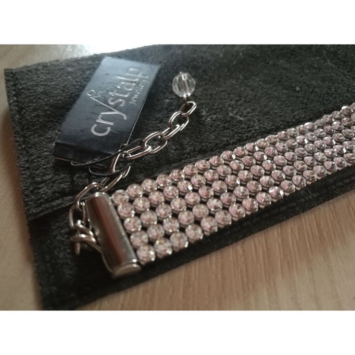 Колие/чокър с 5 реда кристали Swarovski