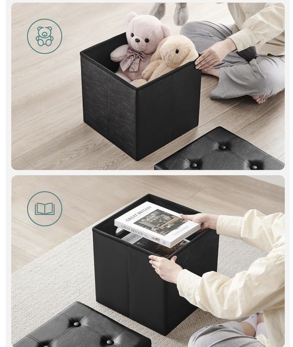 Taburet pliabil și căptușit