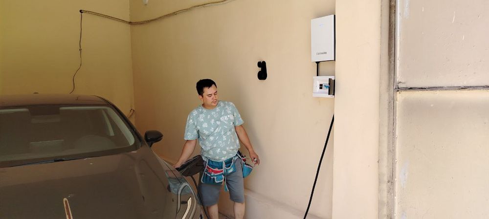 Электромобил зарядка установка
