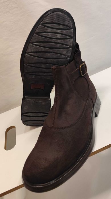 Ghete chelsea 40 40.5 premium CAMPER piele naturala suede maro