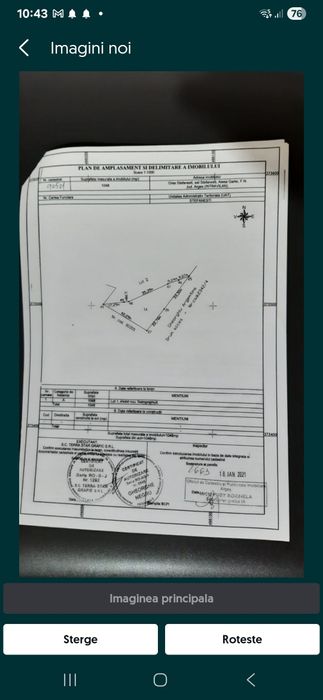 Teren intravilan + extravilan 1540 mp, langa Primaria Stefanesti