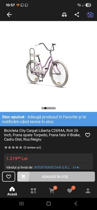Vând bicicleta Carpat City Liberta roti 26