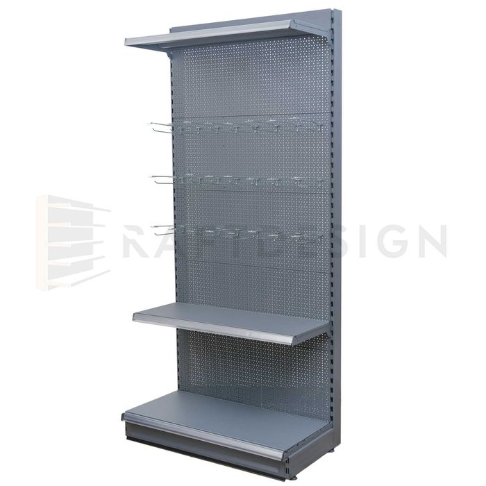 Rafturi metalice cu spatare perforate si agatatori