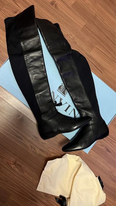 Ботфорты кожаные Lanvin