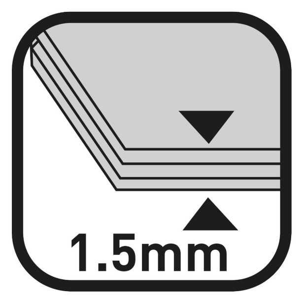 Перфоратор Herlitz, 4 перфорации, регулируем водач за хартия, черно