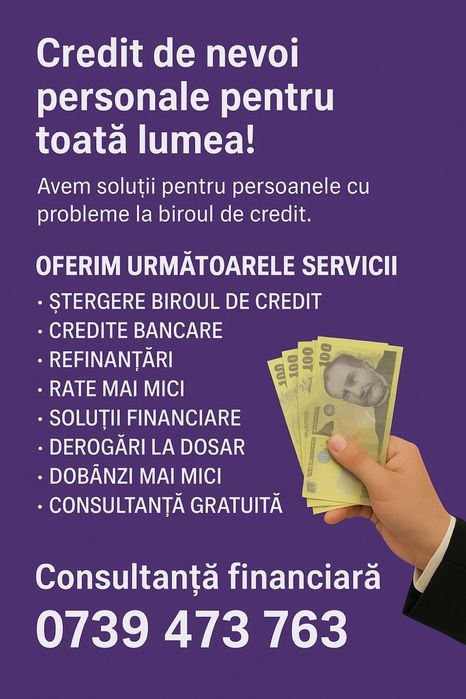 Credit de nevoi personale stergeri din biroul de credite broker