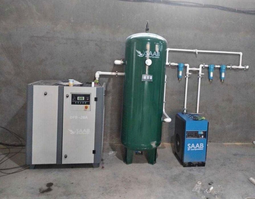 Винтовой компрессор SAAB DFB E15A 16 бар - 11 кВт, Vintovoy kompressor