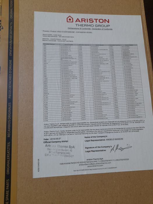 Vas expansiune ariston